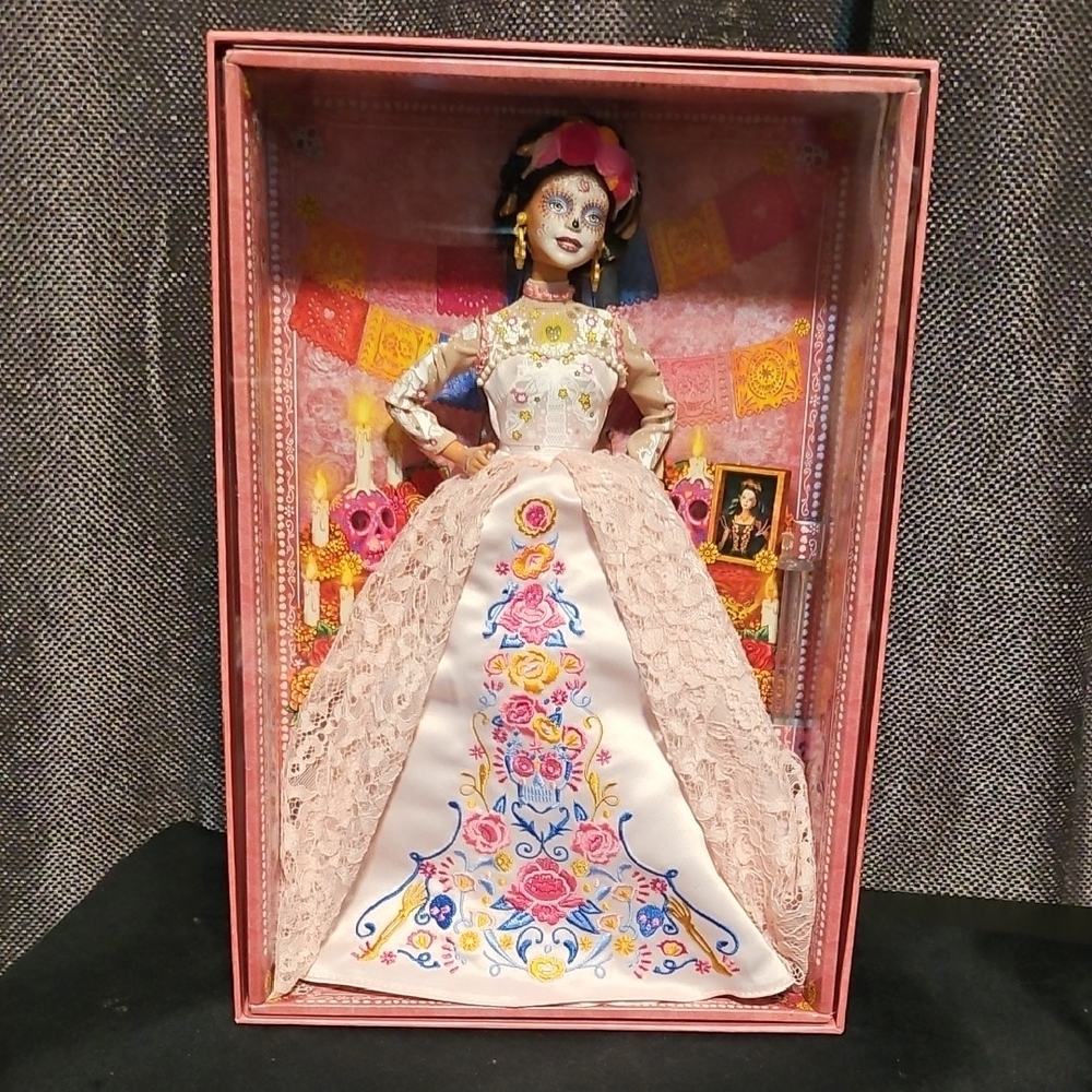 Colorful Embroidered Doll with Lace Dress